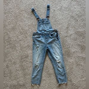 Blank NYC distressed overalls